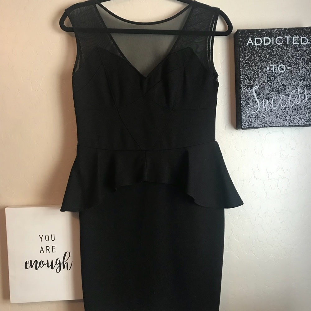 Black peplum dress✨